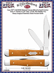 W.R. Case & Sons Cutlery CA23694 Case XX� Natural Canvas Micarta Swell Center Jack Stainless Steel Pocket Knife