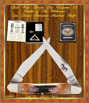 W.R. Case & Son's Cutlery CA11877 Burnt Stag Battle of Wilderness Muskrat Knife W.R. Case & Son's Cutlery CA11877 Burnt Stag Battle of Wilderness Muskrat Knife