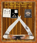 W.R. Case & Son's Cutlery CA11877 Burnt Stag Battle of Wilderness Muskrat Knife