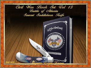 W.R. Case & Son's Cutlery CA11879 CASE XX™ 2014 Civil War Book Vol 13 Battle of Atlanta Sawcut Saddlehorn 1/250 Knife Set W.R. Case & Son's Cutlery CA11879 CASE XX™ 2014 Civil War Book Vol 13 Battle of Atlanta Sawcut Saddlehorn 1/250 Knife Set