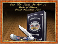 W.R. Case & Son's Cutlery CA11879 CASE XX� 2014 Civil War Book Vol 13 Battle of Atlanta Sawcut Saddlehorn 1/250 Knife Set 