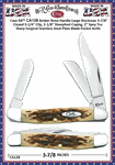 W.R. Case & Son's Cutlery CA128 Case XX� Jigged Amber Bone Handle Stockman Stainless Pocket Knife  