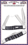 W.R. Case & Sons Cutlery CA80541 Case XX� Smooth Purple Curly Maple Medium Stockman Pocket Knife 3.25" Closed Mirror-polished Tru-Sharp Surgical Steel Bladed Pocket Knife
