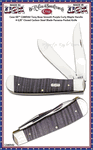 W.R. Case & Sons Cutlery CA80542 Case XX� Tony Bose Smooth Purple Curly Maple Panama Trapper 4.63" Closed Mirror-polished Tru-Sharp Surgical Steel Bladed Pocket Knife 