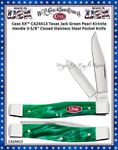 W.R. Case & Sons Cutlery CA24413 Case XX Texas Jack Green Pearl Kirinite 3-5/8" Closed  Stainless Steel Pocket Knife