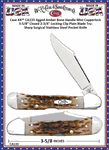 W.R. Case & Son's Cutlery CA133  Case XX� Jigged Amber Bone Handle Mini Copperlock Stainless Pocket Knife   