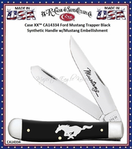 W.R. Case & Son's Cutlery CA14334 Case XX� Ford Mustang Trapper Black Synthetic Handle w/Mustang Embellishment