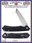 W.R. Case & Sons Cutlery CA64665 Case XX� Kinzua Flipper 3.4" Stonewashed  CPM-S35VN Stainless Steel Tanto Blade, Black  Anodized Aluminum Handles Pocket Knife 