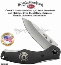 W.R. Case & Son's Cutlery CA52196 Case XX Harley Davidson TecX A/O Framelock Black G-10 handle Pocket Knife W.R. Case & Son's Cutlery CA52196 Case XX Harley Davidson TecX A/O Framelock Black G-10 handle Pocket Knife