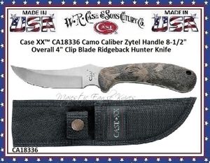 W.R. Case & Sons Cutlery CA18336 Case XX� Camo Caliber Zytel Handle 8-1/2" Overall 4" Clip Blade Ridgeback Hunter Knife