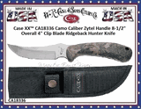 W.R. Case & Sons Cutlery CA18336 Case XX� Camo Caliber Zytel Handle 8-1/2" Overall 4" Clip Blade Ridgeback Hunter Knife