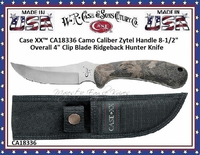 W.R. Case & Sons Cutlery CA18336 Case XX™ Camo Caliber Zytel Handle 8-1/2" Overall 4" Clip Blade Ridgeback Hunter Knife W.R. Case & Sons Cutlery CA18336 Case XX™ Camo Caliber Zytel Handle 8-1/2" Overall 4" Clip Blade Ridgeback Hunter Knife