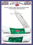 W.R. Case & Sons Cutlery CA24415 Case XX Lockback Green Pearl Kirinite Handle 3.00" Closed Stainless Steel Pocket Knife 