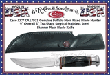 W.R. Case & Sons Cutlery CA17915 Case XX� Genuine Buffalo Horn Fixed Blade Hunter 9" Overall 5" Tru-Sharp Surgical Stainless Steel Skinner Plain Blade Knife 