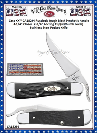W.R. Case & Son.'s Cutlery CA18224 Case XX™ Black Jigged Synthetic Bone Handle RussLock 4.25" Closed Pocket Knife W.R. Case & Son.'s Cutlery CA18224 Case XX™ Black Jigged Synthetic Bone Handle RussLock 4.25" Closed Pocket Knife