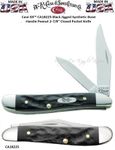 W.R. Case & Son.'s Cutlery CA18225 Case XX Black Jigged Synthetic Bone Handle Peanut 2-7/8" Closed Pocket Knife