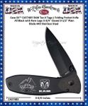 W.R. Case & Sons Cutlery CA37483 Case XX� RAM Tec-X Tags-L Folding Pocket Knife All Black with Ram Logo 3-3/4" Closed 3-1/2" Plain Blade 440 Stainless Steel