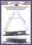 W.R. Case & Sons Cutlery CA58418 Case XX Muskrat Pocket Worn Gray Bone Handle 3-3/8" Closed 3" Clip Point 3" Clip Point Carbon Blade Steel Pocket Knife 