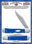 W.R. Case & Sons Cutlery CA16754 Case XX� Mini Copperlock Blue G-10 w/Diamond Nickel Silver XX Inlay shield The bolsters are Nickel Silver w/Satin finish. 3-5/8" Closed 2-3/4" Locking Clip Tru-Sharp Surgical Stainless Steel Pocket Knife  