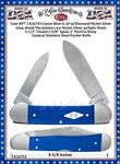 W.R. Case & Sons Cutlery CA16753 Case XX� Canoe Blue G-10 w/Diamond Nickel Silver XX Inlay shield The bolsters are Nickel Silver w/Satin finish. 3-1/2" Closed 2-5/8" Spear 2" Pen Tru-Sharp Surgical Stainless Steel Pocket Knife  