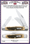 W.R. Case & Son's Cutlery CA204 Case XX� Jigged Amber Bone Handle Large Stockman Chrome Vanadium Pocket Knife      