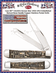 W.R. Case & Son's Cutlery CA22031Case Embellished Smooth Natural Bone Handle Korean War Trapper Pocket Knife