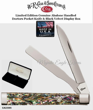 W.R. Case & Son's Cutlery CA22595 Limited Edition Genuine Abalone Doctors Pocket Knife W.R. Case & Son's Cutlery CA22595 Limited Edition Genuine Abalone Doctors Pocket Knife