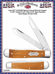 W.R. Case & Sons Cutlery CA23690 Case XX� Natural Canvas Micarta Trapper 4-1/8" Closed 3-1/4" Clip 3-1/4" Spey Tru-Sharp Surgical Stainless Steel Blades Pocket Knife 