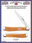 W.R. Case & Sons Cutlery CA23691 Case XX� Natural Canvas Micarta Slimline Trapper 4-1/8" Closed 3-1/4" Clip Tru-Sharp Surgical Stainless Steel Blades Pocket Knife