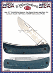 W.R. Case & Sons Cutlery CA10808 Case XX� Sod Buster Jr Blue Denim Micarta and White G10 Laminate Handle 3-3/4" Closed S35VN Stainless Steel Pocket 
