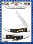 W.R. Case & Sons Cutlery CA14009 Case XX™ Toothpick Black Curly Oak Wood Handle 3.00" Closed 2-1/4" Long Clip Blade Stainless Pocket Knife W.R. Case & Sons Cutlery CA14009 Case XX™ Toothpick Black Curly Oak Wood Handle 3.00" Closed 2-1/4" Long Clip Blade Stainless Pocket Knife