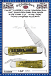 W.R. Case & Sons Cutlery CA15058 Case XX� U.S. Army RussLock Embellished Smooth Olive Green Bone Handle 4-1/8" Closed 2-3/4" Locking Clip(w/thumb Lever) Plain Blade Tru-Sharp Stainless Steel Pocket Knife