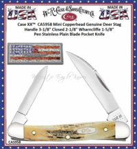 W.R. Case & Sons Cutlery CA5958 Case XX Beautiful 2022 Genuine Sambar STAG Mini Copperhead Knife