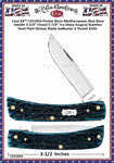 W.R. Case & Sons Cutlery CA51854 Case XX� Sodbuster Jr Pocket Worn Mediterranean Blue Bone Handle Pocket Knife