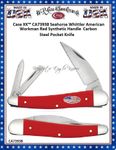 W.R. Case & Sons Cutlery CA73938 Case XX Seahorse Whittler American Workman Red Synthetic Handle  Carbon Steel Pocket Knife  