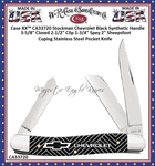 W.R. Case & Sons Cutlery CA33720 Case XX� Stockman Chevrolet Black Synthetic Handle 3-5/8" Closed 2-1/2" Clip 1-3/4" Spey 2" Sheepsfoot Coping Stainless Steel Pocket Knife 