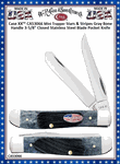 W.R. Case & Son's Cutlery CA53066 Case XX� Mini Trapper Stars & Stripes Gray Bone Handle 3-5/8" Closed Stainless Steel Blade Pocket Knife