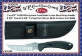 W.R. Case & Sons Cutlery CA30593 Case XX Ridgeback Fixed Blade Hunter Black Burlap Handle 8-1/2"  Overall 4-1/8" Trailing Point Skinner Blade Stainless Steel Knife