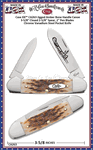 W.R. Case & Son's Cutlery CA263 Case XX� Jigged Amber Bone Handle Canoe Chrome Vanadium Pocket Knife        