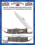 W.R. Case & Sons Cutlery CA14008 Case XX™ Folding Hunter Black Curly Oak Wood Handle 5-1/4" Closed Stainless Steel Pocket Knife W.R. Case & Sons Cutlery CA14008 Case XX™ Folding Hunter Black Curly Oak Wood Handle 5-1/4" Closed Stainless Steel Pocket Knife