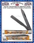 W.R. Case & Sons Cutlery CA27234 Case XX Baby Doc Jigged Burnt Bone Handle 2-7/8" Closed Pocket Knife 