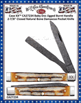 W.R. Case & Sons Cutlery CA27234 Case XX� Baby Doc Jigged Burnt Bone Handle 2-7/8" Closed Pocket Knife 