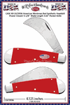 W.R. Case & Sons Cutlery CA73936 CASE XX American Workman Red Synthetic Hawkbill Pruner Closed: 4-1/8"  Blade Length 3.02" Carbon Steel BladePocket Knife 