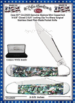 W.R. Case & Sons Cutlery CA12020 Case XX� Mini Copperlock Genuine Abalone Handle 3-5/8" Closed 2-3/4" Locking Clip Plain Blade Mini Copperlock Stainless Pocket Knife