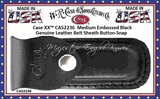 W.R. Case & Sons Cutlery CA52236 Case XX� Every Quality Knife Needs a Quality Belt Sheath, Medium Black Genuine Leather Belt Sheath Button-Snap 