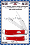 W.R. Case & Sons Cutlery CA56980 Case XX TRAPPER Smooth Red Synthetic Handle 4-1/8" Closed 3-1/4" Clip 3-1/4" Spey Blades Pocket Knife