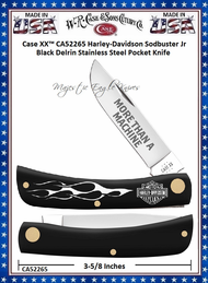 W.R. Case & Sons Cutlery CA52265 Case XX™ Harley-Davidson Sodbuster Jr Black Delrin Stainless Steel Pocket Knife W.R. Case & Sons Cutlery CA52265 Case XX™ Harley-Davidson Sodbuster Jr Black Delrin Stainless Steel Pocket Knife