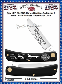 W.R. Case & Sons Cutlery CA52265 Case XX™ Harley-Davidson Sodbuster Jr Black Delrin Stainless Steel Pocket Knife W.R. Case & Sons Cutlery CA52265 Case XX™ Harley-Davidson Sodbuster Jr Black Delrin Stainless Steel Pocket Knife