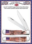 W.R. Case & Sons Cutlery CA10678 Case XX™ Trapper Patriotic Red, White & Blue Color-infusion Synthetic Stainless Steel Pocket Knife W.R. Case & Sons Cutlery CA10678 Case XX™ Trapper Patriotic Red, White & Blue Color-infusion Synthetic Stainless Steel Pocket Knife