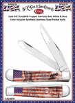 W.R. Case & Sons Cutlery CA10678 Case XX� Trapper Patriotic Red, White & Blue Color-infusion Synthetic Stainless Steel Pocket Knife